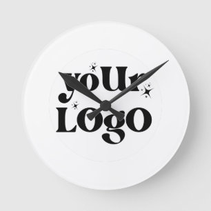 Minimalist Logo Business Round Clock
