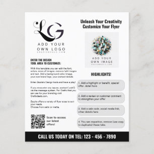 ⭐️Minimalist Logo Custom Brand Simple Template Flyer