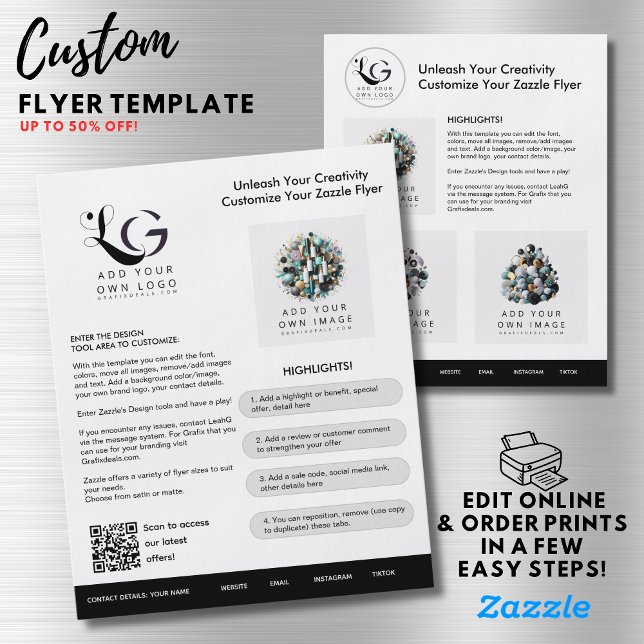 ⭐️Minimalist Logo Custom Brand Simple Template Flyer (Creator Uploaded)