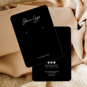 Minimalist Logo Earring Display Card
