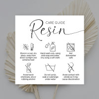 Minimalist Logo Epoxy Resin Care Guide Thank You