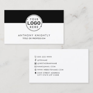 Minimalist Logo Icons Social Media Color Block Business Card