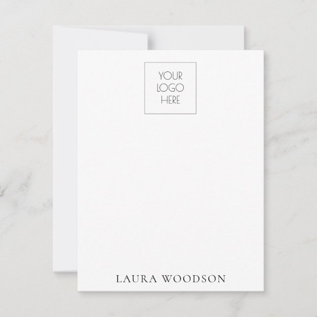 Minimalist Logo Name Note Card (Front)