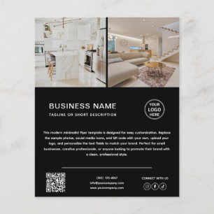Minimalist Logo Photo Black Business Flyer