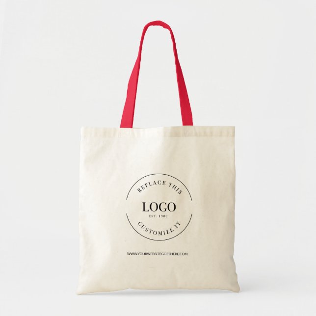 Minimalist Logo Promotional Business Swag Simple Tote Bag (Front)