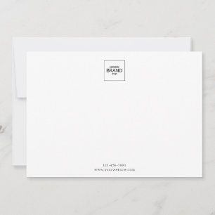 Minimalist Logo Simple Brand Logo Note Card