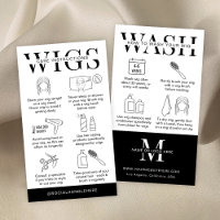 Minimalist Logo Wig Care Instructions & Wash Guide
