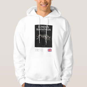Minimalist London Marathon Line Print Hoodie