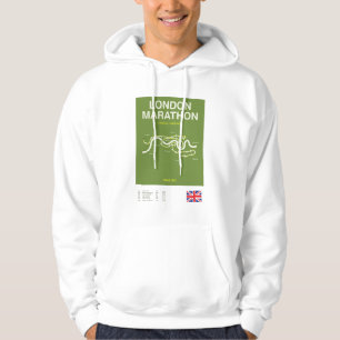 Minimalist London Marathon Line Print Hoodies