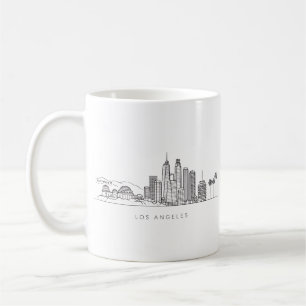 Minimalist Los Angeles Skyline Illustration Coffee Mug