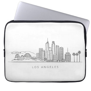 Minimalist Los Angeles Skyline Illustration Laptop Sleeve