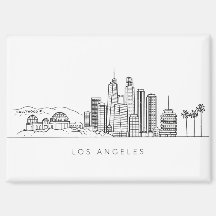 Minimalist Los Angeles Skyline Illustration