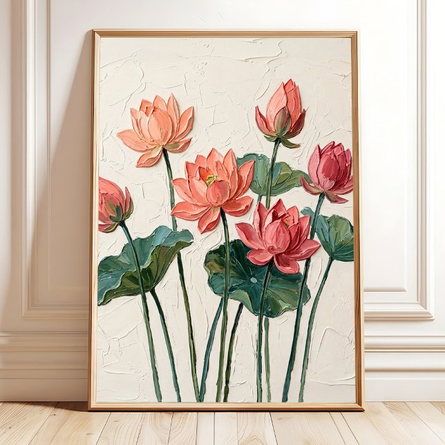 Minimalist Lotus Canvas Print (Creator Uploaded)