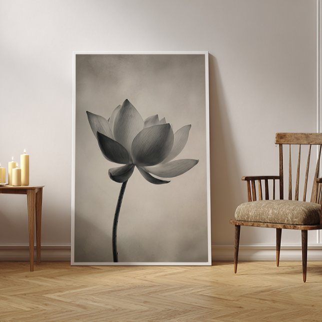 Minimalist Lotus Flower Art - Zen Wall Decor (Creator Uploaded)