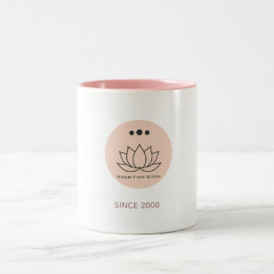 Minimalist Lotus Flower Personalised Zen Pillow Two-Tone Coffee Mug