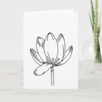 Minimalist Lotus Flower Sympathy