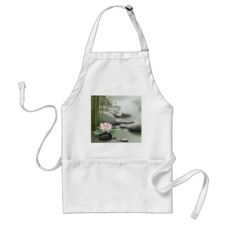 Minimalist Lotus in Japanese Garden Standard Apron