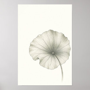 Minimalist Lotus Leaf Botanical Wall Art