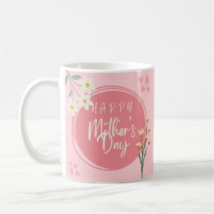 Minimalist Love Affection Beautiful Pink Floral Coffee Mug