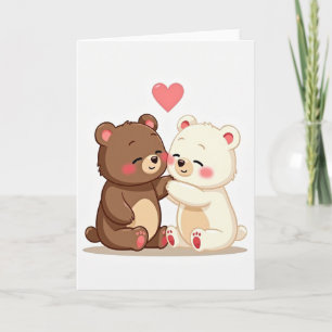 Minimalist Love Bear Hug Card