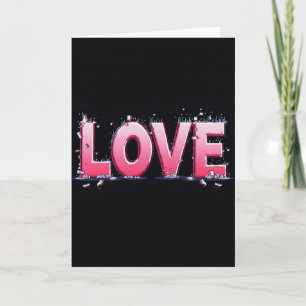 Minimalist Love Glitch Card