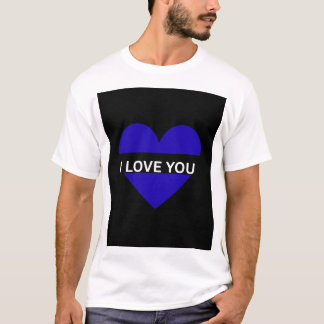 Minimalist Love Heart Graphic T-Shirt – “I Love Yo