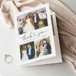 Minimalist Love Heart Script Folded Wedding Photo Thank You Card<br><div class="desc">Minimalist Love Heart Script Folded Wedding Photo Thank You Card. For further customisation,  please click the "customise further" link and use our design tool to modify this template. If you need help or matching items,  please contact me.</div>