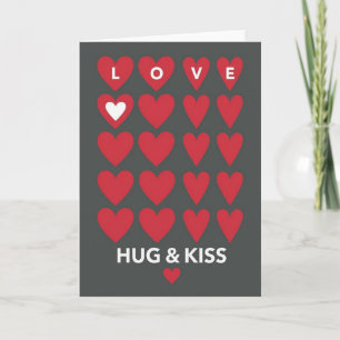 Minimalist Love Hug Kiss Card