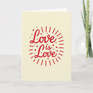 Minimalist Love Is Love Card