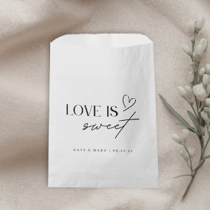Minimalist Love is Sweet Wedding Favour Bag
