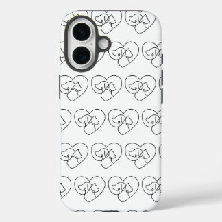 Minimalist Love Line Art Heart Pattern Phone Case