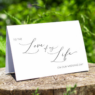 Minimalist Love of My Life Wedding Card