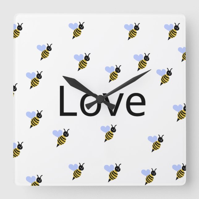 Minimalist Love Wall Clock – Romantic Modern Desig (Front)