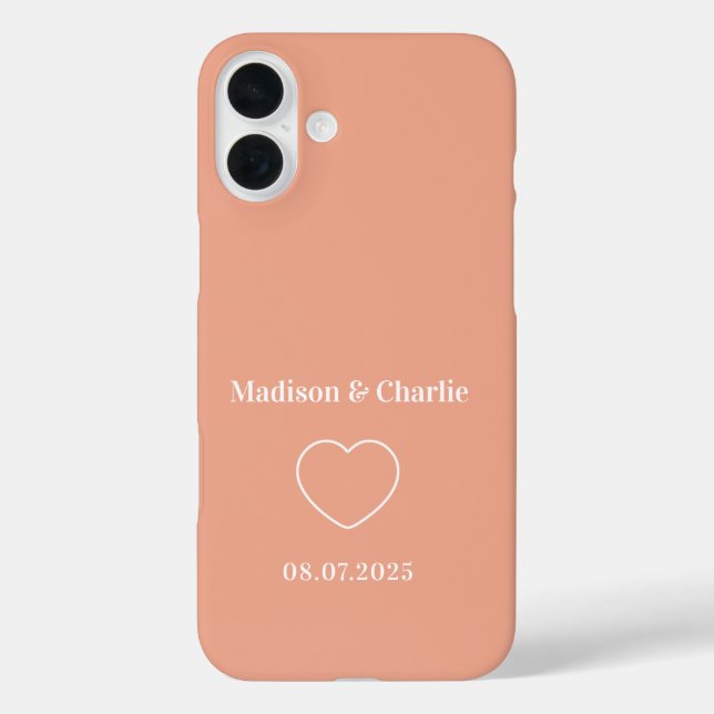 Minimalist Love Wedding Anniversary Case-Mate iPhone Case (Back)