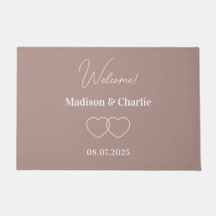 Minimalist Love Wedding Anniversary Doormat