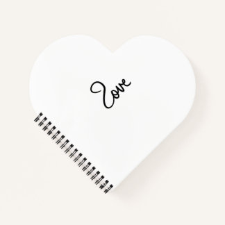 Minimalist "love" Word Typography Design Notebook