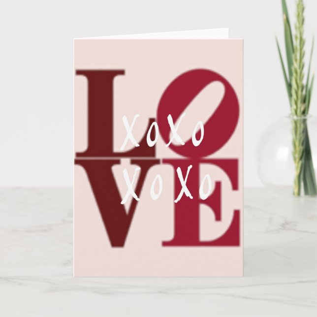 Minimalist Love Xoxo Type Card (Front)