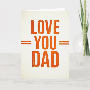 Minimalist Love You Dad Line Card