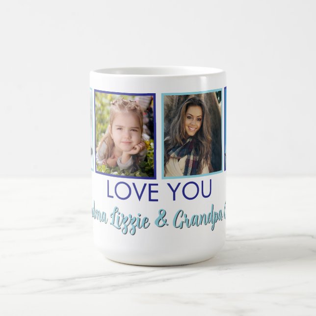 Minimalist Love You Four Photo  Coffee Mug (Center)