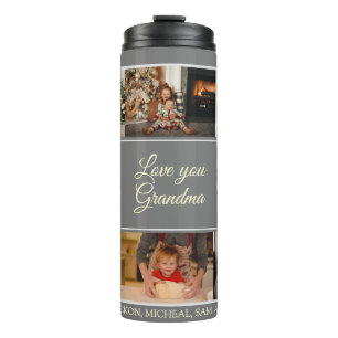 Minimalist Loveyou Grandma Photo Thermal Tumbler