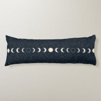 Minimalist Lunar Phases Pattern with Stars and Nig