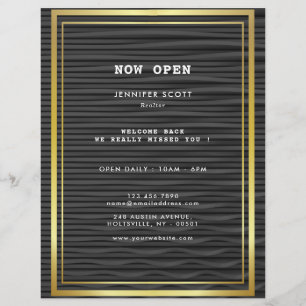 Minimalist Luxury Black Gold Flyer