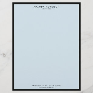 Minimalist Luxury Boutique Black/Blue Custom Letterhead