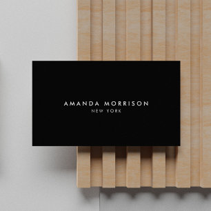 Minimalist Luxury Boutique Black Business Card