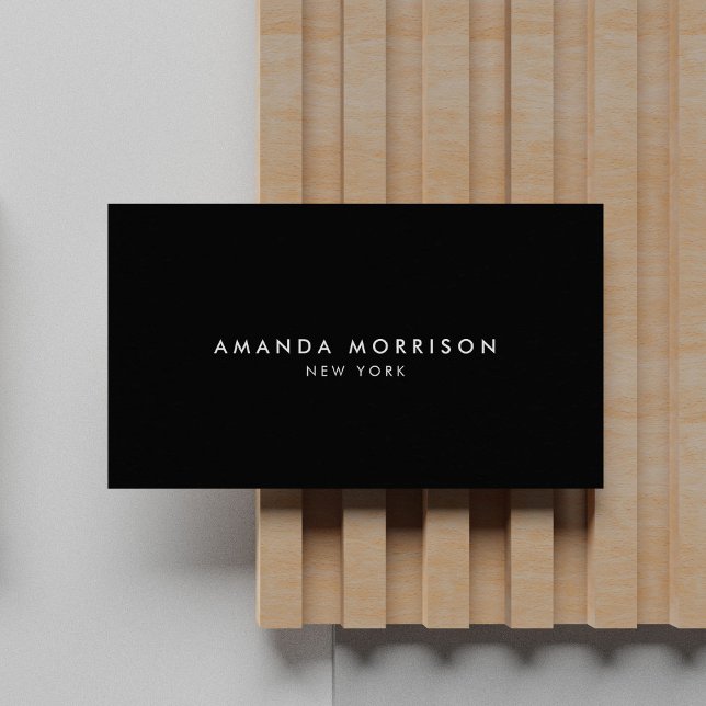 Minimalist Luxury Boutique Black Business Card (Creator Uploaded)