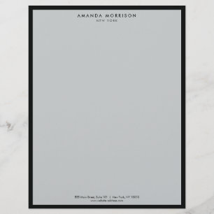 Minimalist Luxury Boutique Black/Grey Custom Letterhead