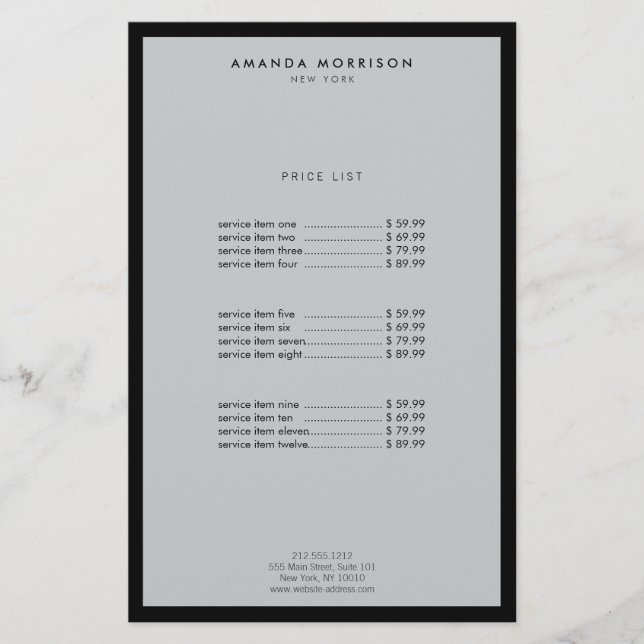 Minimalist Luxury Boutique Black/Grey Flyer (Front)