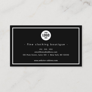 Minimalist Luxury Boutique Black/Ivory  Business C Card