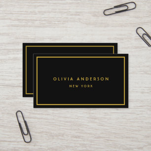 Minimalist Luxury Boutique Black/Ivory  Business C Card