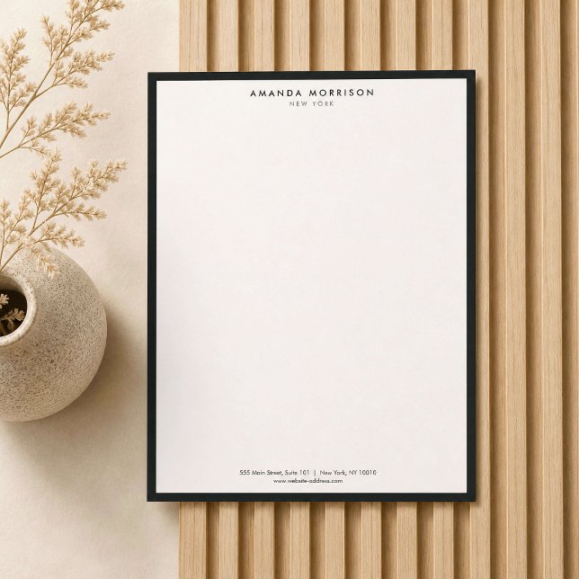 Minimalist Luxury Boutique Black/Ivory Letterhead Template (Creator Uploaded)